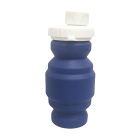 Portable Silicone Folding Cup 320ml Mini Outdoor Picnic Tableware Box Travel Coffee Retractable Wine Glass - Blue - 320ml