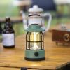 400 Lumens NEW Retro Camping Lights; Atmosphere Tent Lights COB Battery Lighting Hanging Lights; Outdoor Camping Accessories - L801B-Green