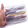 3pcs 8 Segment Fishing Lure Multi Jointed Artificial Bait Slow Sinking Bionic Fishing Bait Ice Fishing Gear - 391 (3pcs With Box)