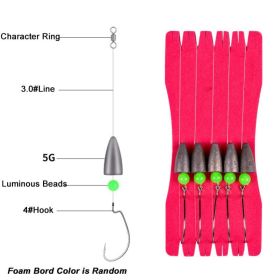 Goture Texas Rig Set; Ready Rig; Finished Product; 5pcs/board - 5g/4#