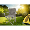 Classic Folding Camp Chairs, with Mesh Cup Holder,Set of 4, 32.10 x 19.10 x 32.10 Inches - Gray