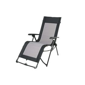 Four-Person Zero Gravity Recliner Camping Chair, Black - black - steel