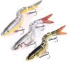 3pcs 8 Segment Fishing Lure Multi Jointed Artificial Bait Slow Sinking Bionic Fishing Bait Ice Fishing Gear - 391 (3pcs With Box)