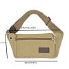 1pc Unisex Multifunctional Canvas Waist Bag Fanny Pack For Outdoor Activities - Black*4