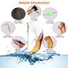 10Pcs Shrimp Bait Set Silicone Soft Lifelike Shrimp Fishing Lures with Luminous Sharp Hooks for Freshwater Saltwater - Lure Set