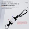 Fishing Hanging Buckle Magnetic Buckle Fast Hanging Buckle Wireless Lost Rope Metal Strong Magnetic Force Outdoor Mountaineering - D12mm black