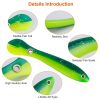 10Pcs Soft Fishing Lures Realistic Bass Loach Swimming Lure  - Multi-Color