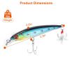 10Pcs Fishing Lures Kit Spoon Lures Hard Spinner Baits - Multi-color