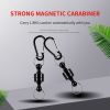 Fishing Hanging Buckle Magnetic Buckle Fast Hanging Buckle Wireless Lost Rope Metal Strong Magnetic Force Outdoor Mountaineering - D12mm black