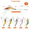 10Pcs Shrimp Bait Set Silicone Soft Lifelike Shrimp Fishing Lures with Luminous Sharp Hooks for Freshwater Saltwater - Lure Set