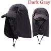 1pc Unisex Sun Shadow; Outdoor Mountaineering Sun Visor; Fisherman Hat; Fishing Cap; Fast Drying Cap - Black