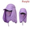 1pc Unisex Sun Shadow; Outdoor Mountaineering Sun Visor; Fisherman Hat; Fishing Cap; Fast Drying Cap - Purple