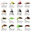 Kylebooker Fishing Dry Wet Flies Scud Nymph Midge Larvae Fishing Bait Box Trout Fishing Fly Hook Lures Carp Artificial Bait - 88pcs