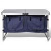 Foldable Camping Cupboard with Aluminum Frame - Silver