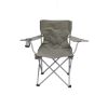 Classic Folding Camp Chairs, with Mesh Cup Holder,Set of 4, 32.10 x 19.10 x 32.10 Inches - Gray