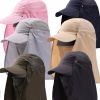 1pc Unisex Sun Shadow; Outdoor Mountaineering Sun Visor; Fisherman Hat; Fishing Cap; Fast Drying Cap - Dark Grey