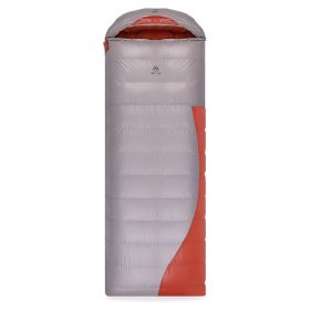 Outdoor Camping Envelope Down Sleeping Bag (Option: Orange grey-800g White goose down)